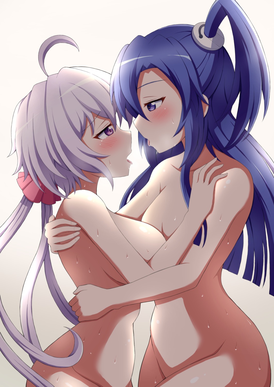 Senki Zesshou Symphogear Kazanari Tsubasa Yukine Chris Naked